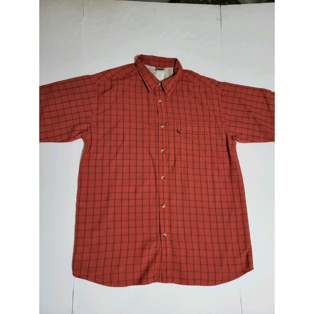 (#8) The North Face Men Loghill Button Down Shirt Short Sleeve Size Large Plaid